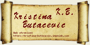 Kristina Butačević vizit kartica